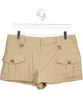 ASOS Beige Faux Suede Tailored Utility Shorts UK 10 - Reliked