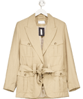ASOS Beige Faux Suede Utility Blazer UK S - Reliked