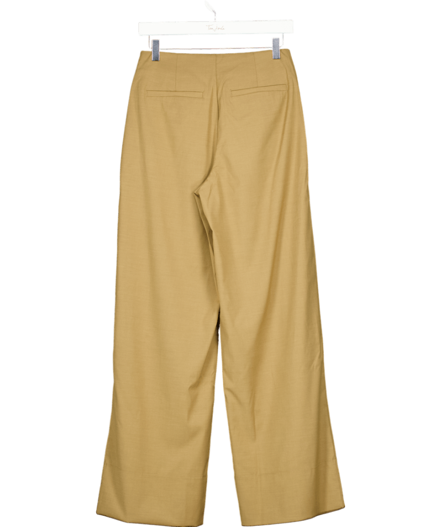 ASOS Beige Tailored Wide Leg Trousers UK 8 - Reliked