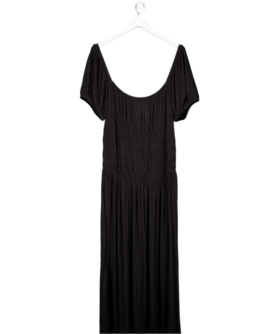 ASOS Black Ruched Top Jersey Maxi Dress UK 18 - Reliked