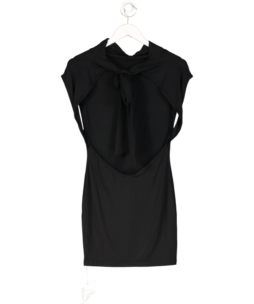 ASOS Black Sleeveless High Neck Backless Mini Dress UK S - Reliked