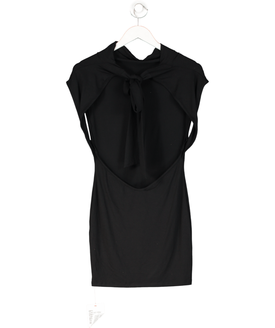 ASOS Black Sleeveless High Neck Backless Mini Dress UK S - Reliked