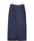 ASOS Blue Classic Denim Midi Skirt UK S - Reliked