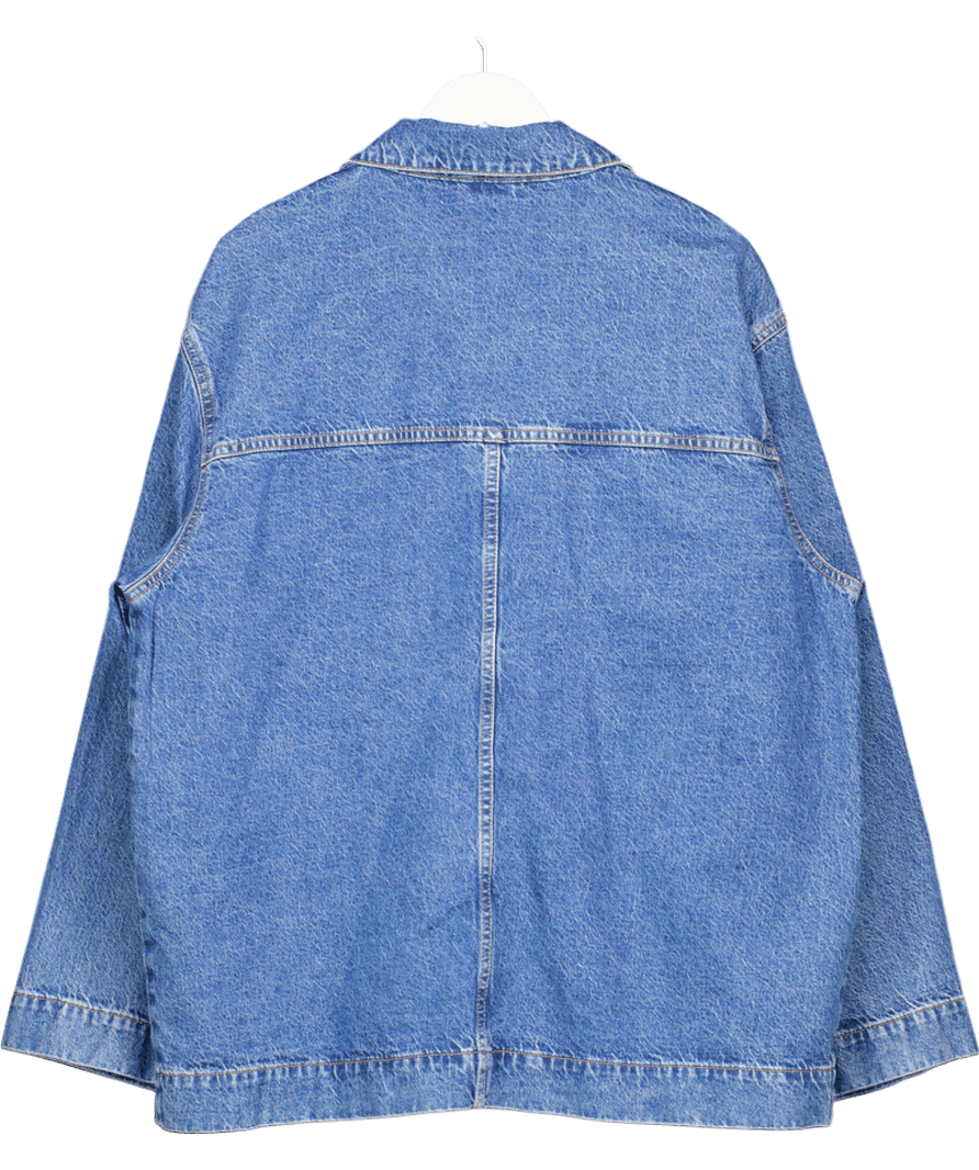 ASOS Blue Oversize Denim Patch Pocket Shacket UK M - Reliked