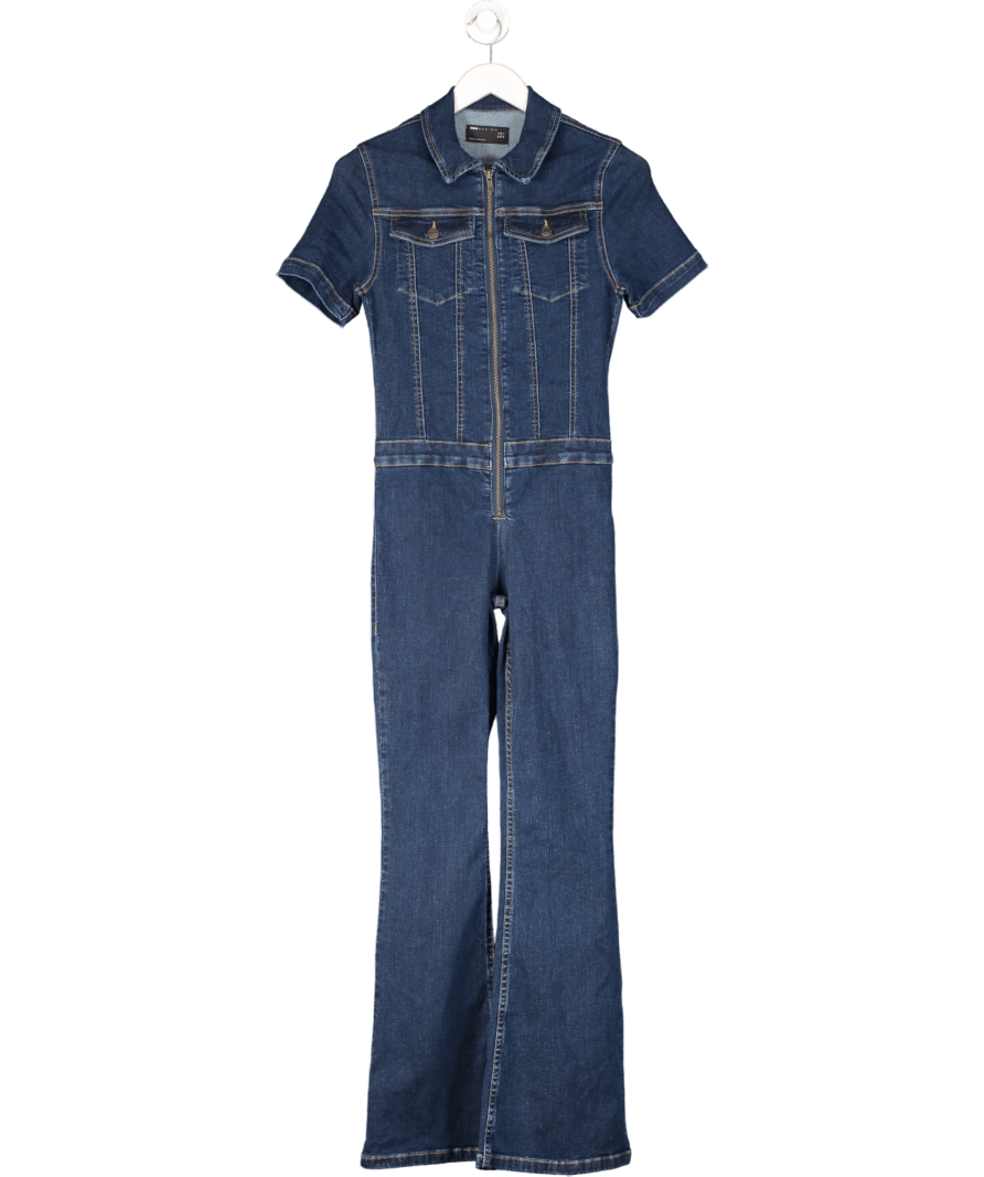 ASOS Blue Stretch 70s Jumpsuit UK 8 - Reliked