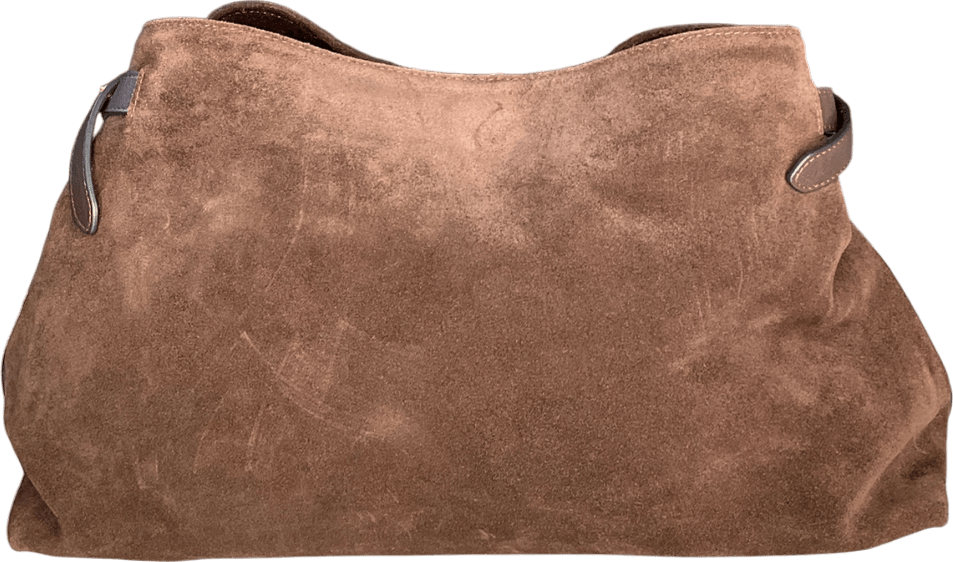 ASOS Brown Suede Crossover Clutch Bag - Reliked