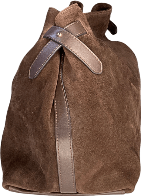 ASOS Brown Suede Crossover Clutch Bag - Reliked