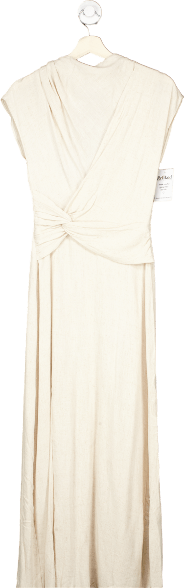 ASOS Cream Back Cut - out Midi Dress UK 8 - Reliked