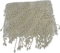 ASOS Cream Beaded Pearl Fringe Clutch Bag One Size - Reliked