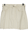 ASOS Cream Distressed Denim Skirt UK 6 - Reliked