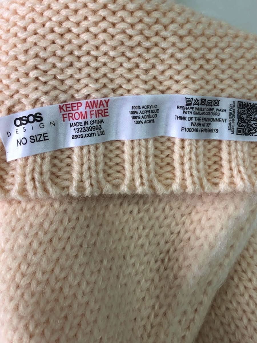 ASOS Cream Fluffy Legwarmer One Size - Reliked