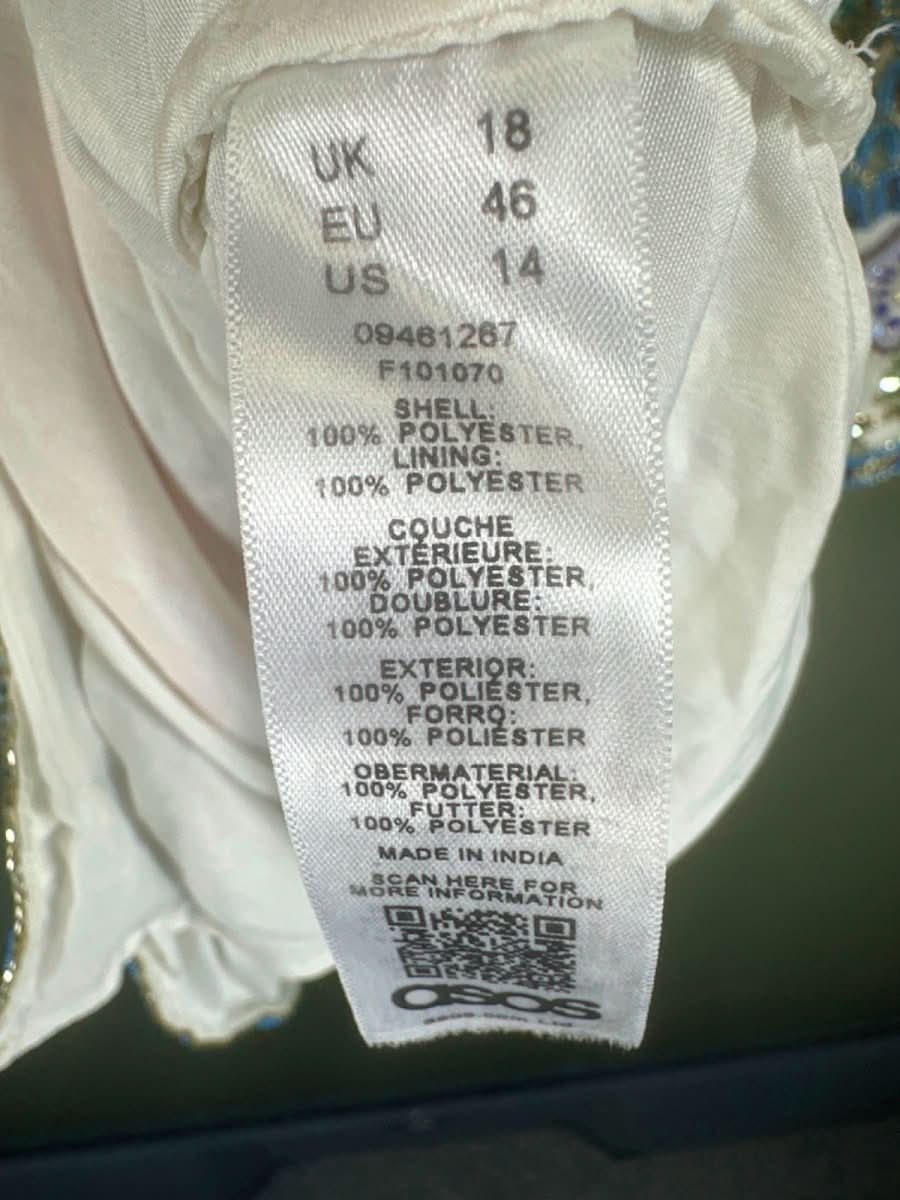 ASOS Curve ight floral embellished wrap mini dress UK 18 - Reliked