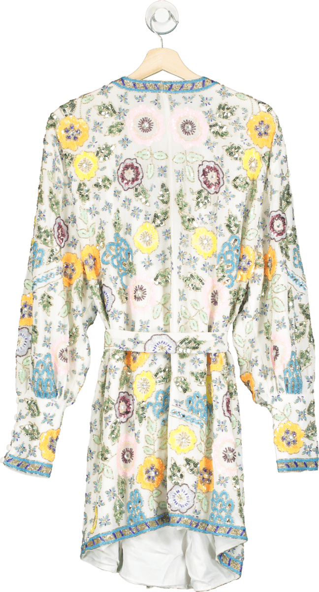 ASOS Curve ight floral embellished wrap mini dress UK 18 - Reliked