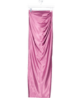 ASOS Design Purple Slinky Ruched Bandeau Dress UK 8 - Reliked