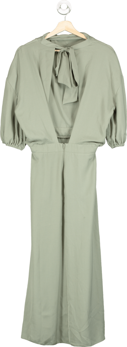 ASOS Design Sage Green Maxi Dress UK 10 - Reliked