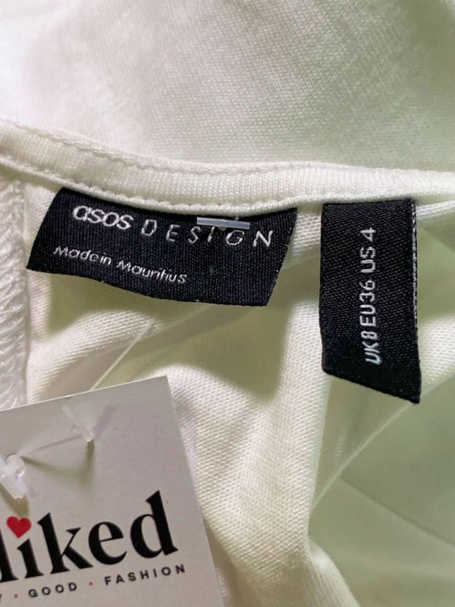 ASOS DESIGN White Sleeveless Maxi Dress UK 8 - Reliked