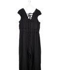 ASOS Double Cloth Gathered Bust Jumpsuit In Black UK 18 - Reliked