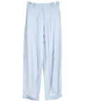ASOS Dusty Blue Viscose Blend Tapered Trousers With Turn Ups UK 6 - Reliked