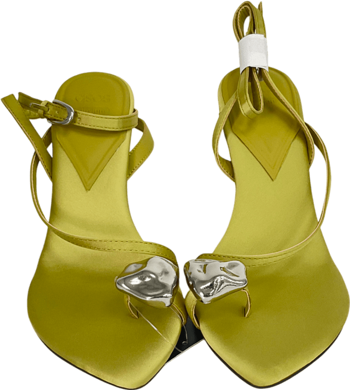 ASOS Green North High Heeled Sandal With Toe Trim In Pistachio UK 5 EU 38 👠 - Reliked