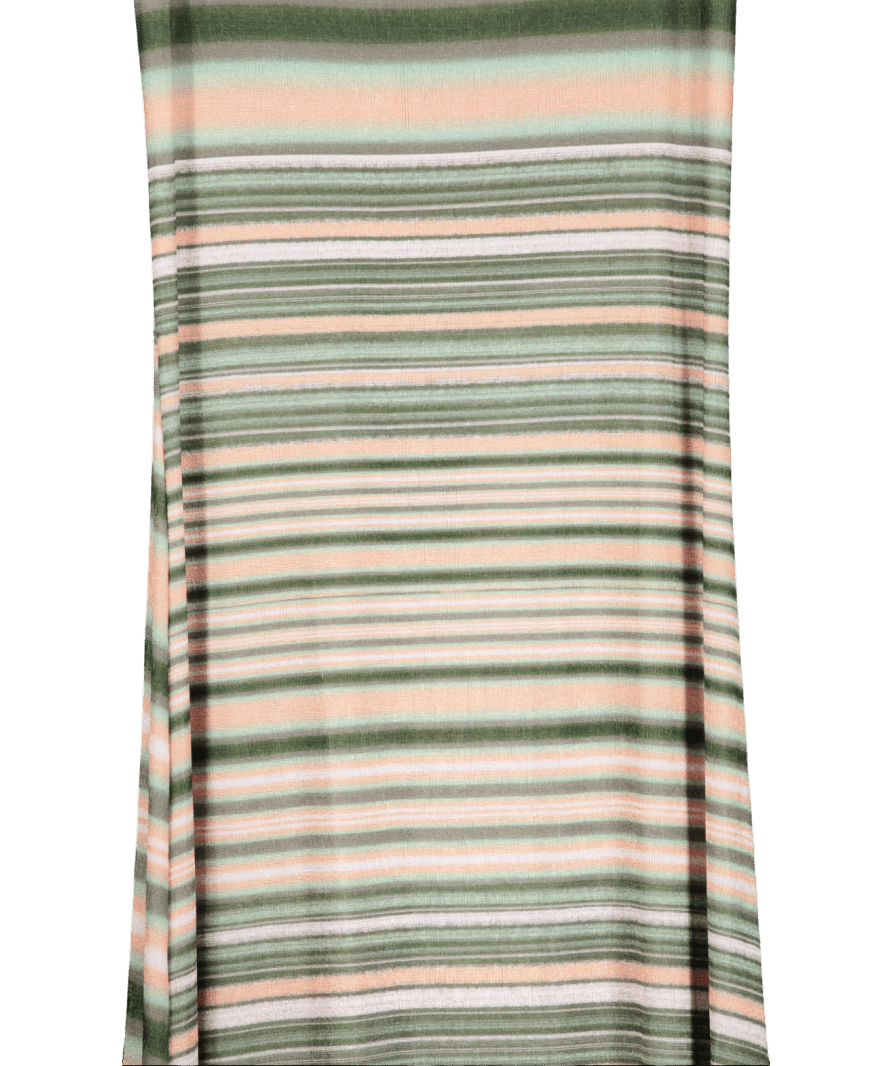 ASOS Green Stripe Scoop Back Maxi Dress UK 18 - Reliked