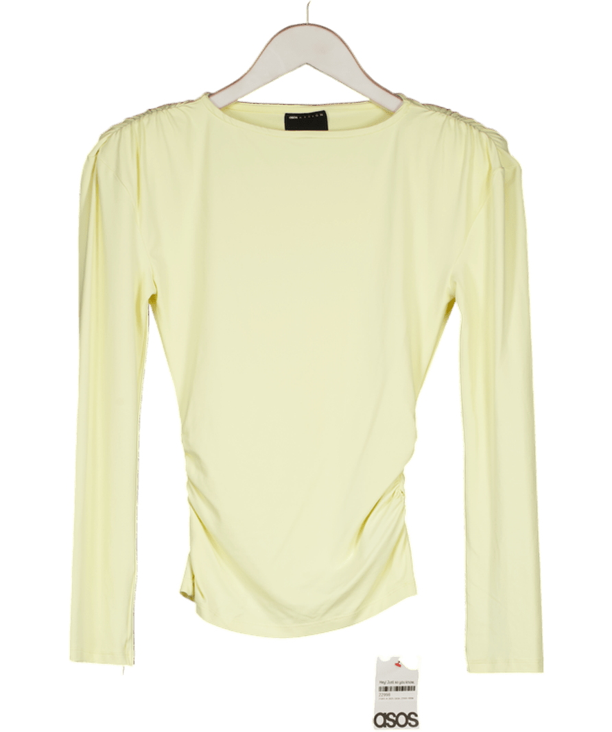 ASOS Long Sleeve Top In Butter Yellow UK XS - Reliked