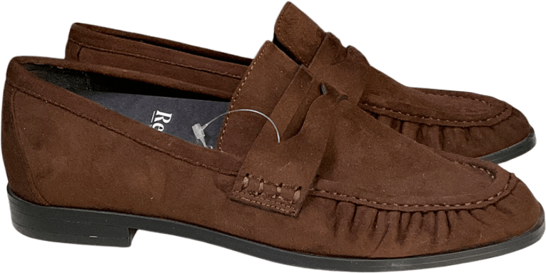 ASOS Mayfair Premium Ruched Loafers In Brown Suede UK 5 EU 38 👠 - Reliked