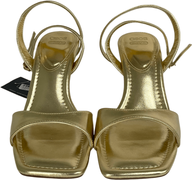 ASOS Metallic Immy Cone Heel Sanda UK 8 EU 41 👠 - Reliked