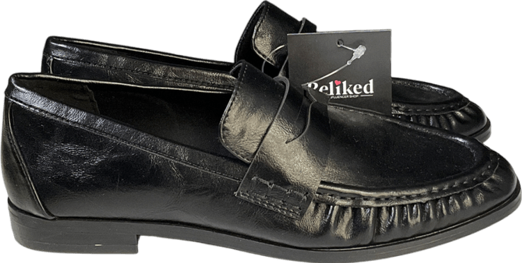 ASOS Minnie Ruched Detail Loafer In Black UK 5 EU 38 👠 - Reliked