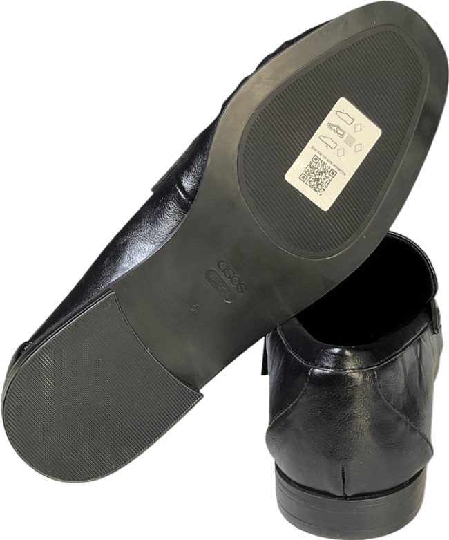 ASOS Minnie Ruched Detail Loafer In Black UK 5 EU 38 👠 - Reliked