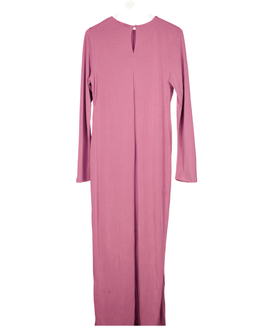 ASOS Modal Twist Knot Detail Long Sleeve Maxi Dress - Purple Heather UK 18 - Reliked