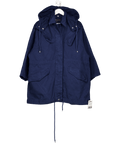 ASOS Navy Blue Cotton Drawstring Waist Coat UK S - Reliked