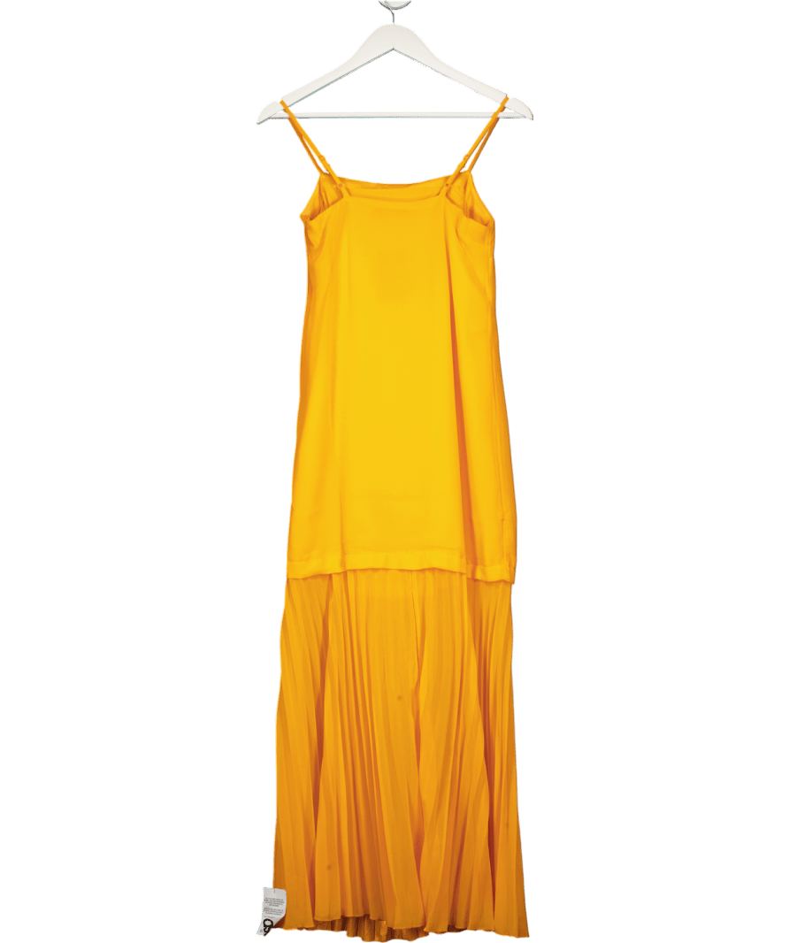 ASOS Orange Drop Waist Pleated Cami Maxi Dress UK 6 - Reliked