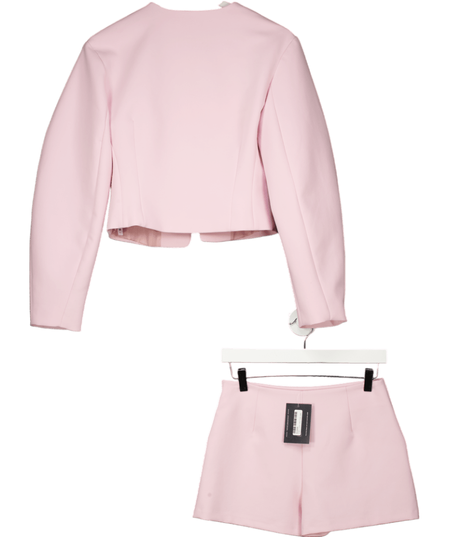 ASOS Pink Cocoon Sleeve Collarless Blazer And Skort Set UK 8 - Reliked