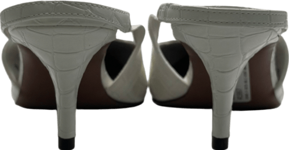 ASOS Strut Slingback Kitten Heeled Shoes In White UK 6 EU 39 👠 - Reliked