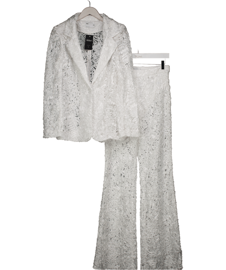 ASOS White Lace Tailored Co - ord UK 10 - Reliked