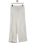 ASOS White Linen Textured Trousers UK S - Reliked