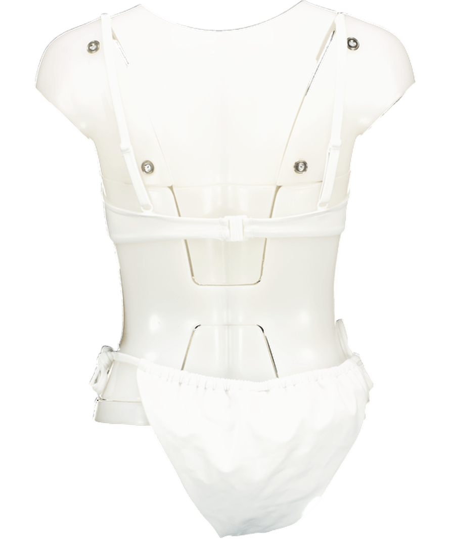 ASOS White Maya V Wire Crop Bikini Top And Bottoms UK 8 - Reliked