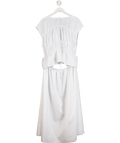 ASOS White Ruched Panel Maxi Dress UK 18 - Reliked