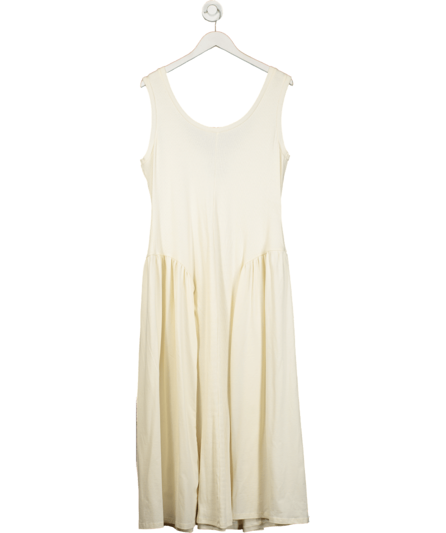 ASOS Yellow Cotton Blend Midi Dress UK 16 - Reliked