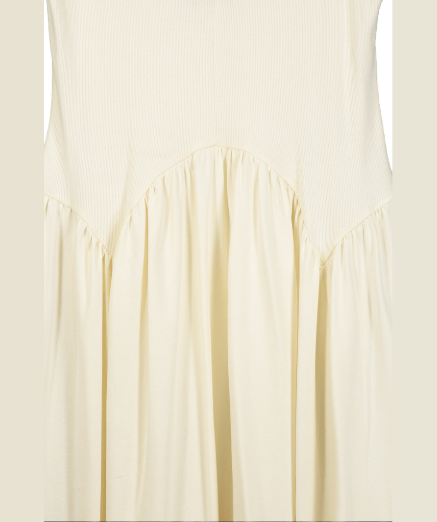 ASOS Yellow Cotton Blend Midi Dress UK 16 - Reliked