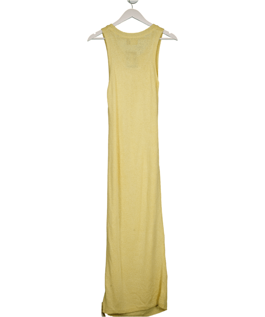 ASOS Yellow Knit Textured Maxi Dress UK XS - Reliked