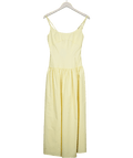 ASOS Yellow Premium Strappy Seam Detail Dropped Waist Midi Dress UK 6 - Reliked
