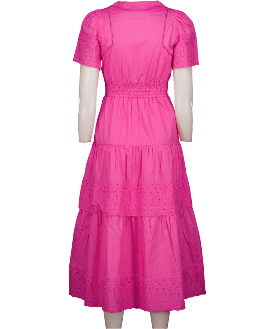 Aspiga Pink Sienna Broderie Anglaise Dress UK XS - Reliked