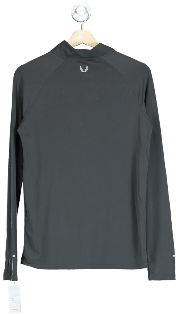ASRV Black Quarter - Zip Long Sleeve Top UK M - Reliked