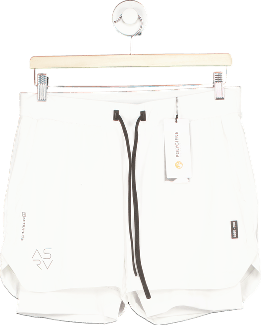 ASRV White Cyber Focus Running Shorts M - Reliked