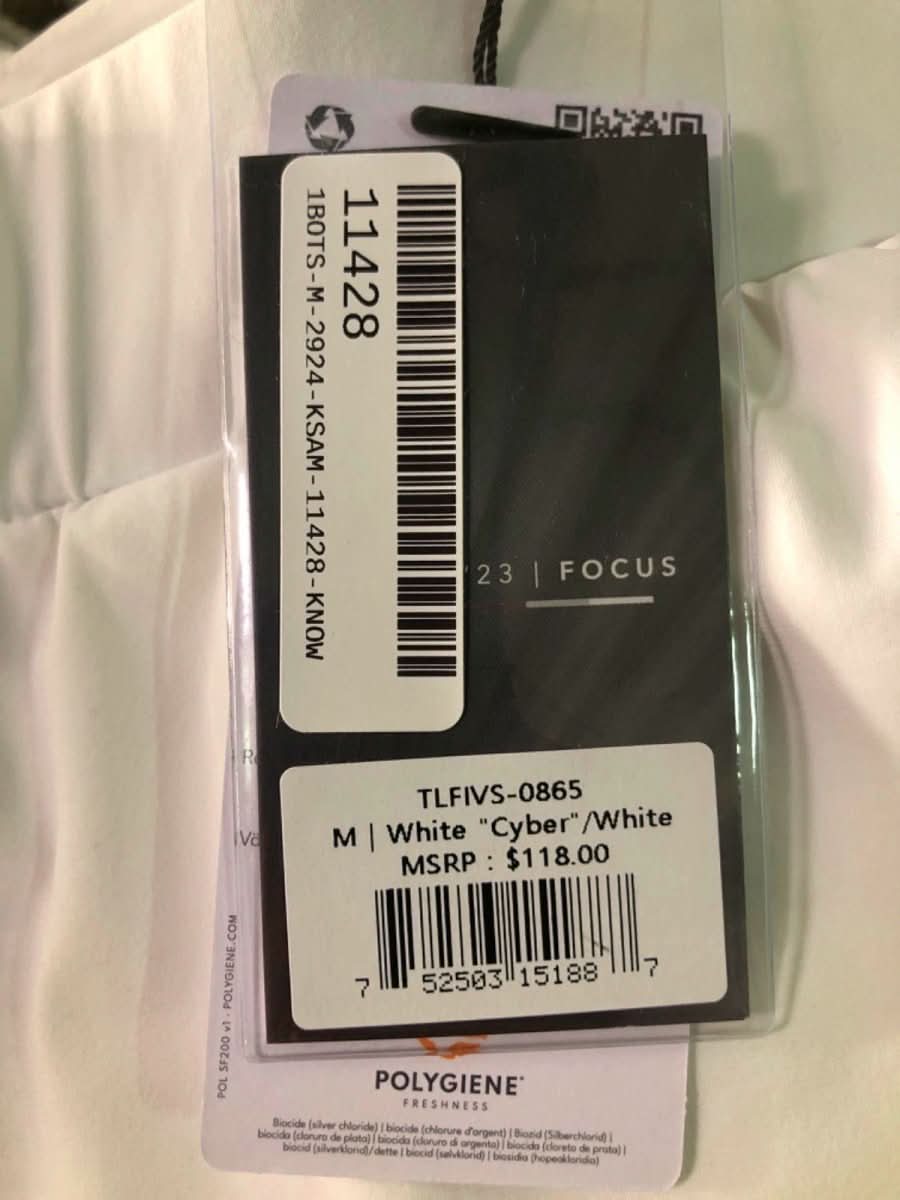 ASRV White Cyber Focus Running Shorts M - Reliked