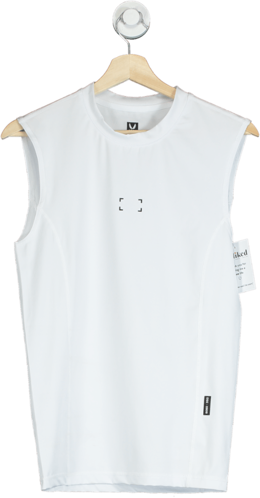 ASRV White Performance Sleeveless T-Shirt M - Reliked