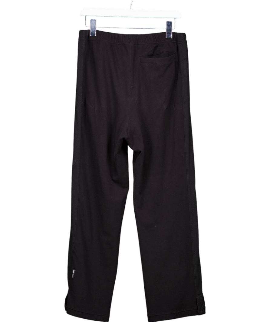 ASVR Black Waffle Knit Relaxed Joggers UK M - Reliked