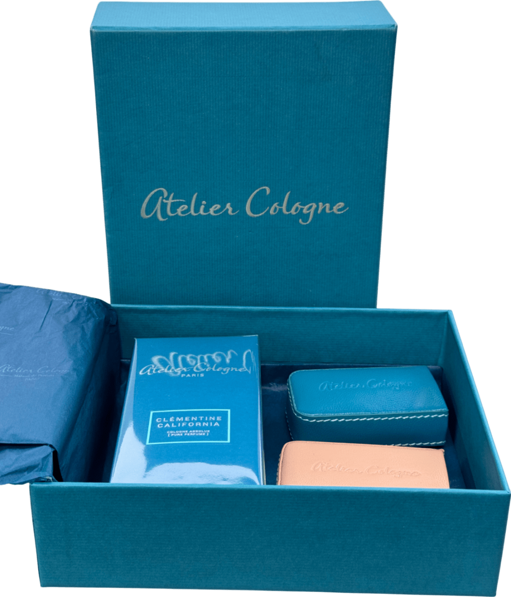 Atelier Cologne Cologne Clementine California Parfum With 2 Leather Cases Gift Set 30ml - Reliked