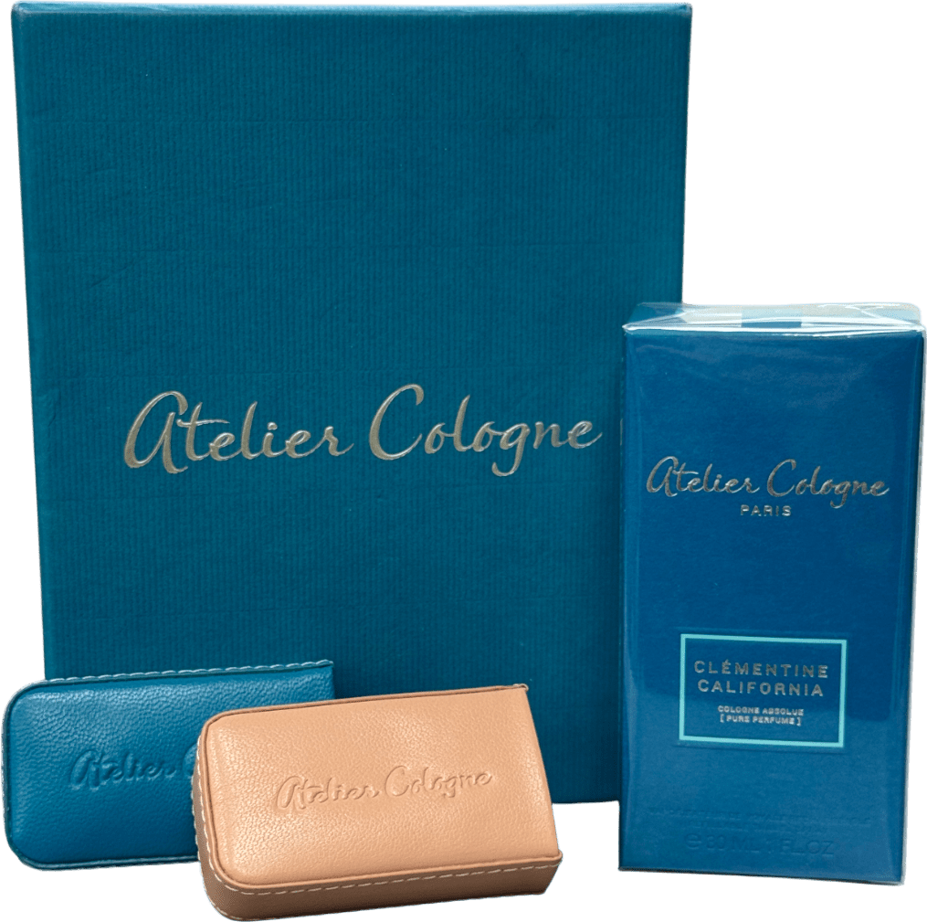 Atelier Cologne Cologne Clementine California Parfum With 2 Leather Cases Gift Set 30ml - Reliked